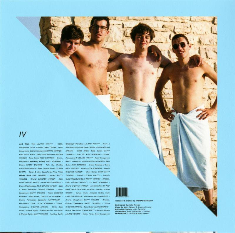 'IV' by BADBADNOTGOOD, album review by Gregory Adams. The LP drops July 8th via Arts&Crafts/Innovative Leisure.