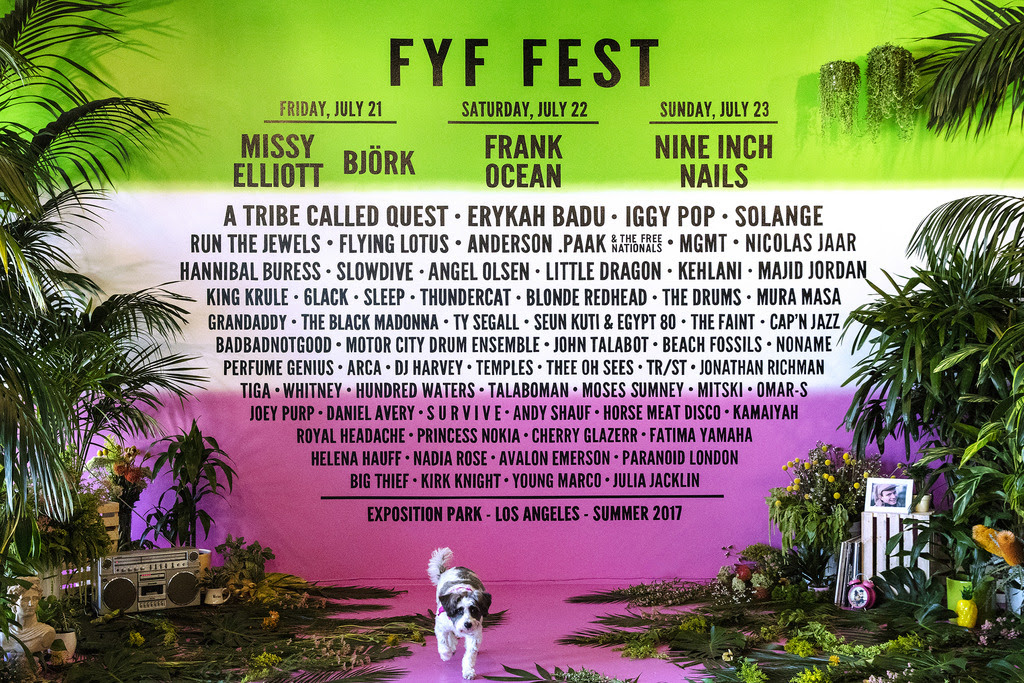 FYF Fest Unveils 2017 Lineup, including Frank Ocean, Nine Inch Nails, Bjork, A Tribe Called Quest, and more. FYF Fest happens July 21-23 in Los Angeles.