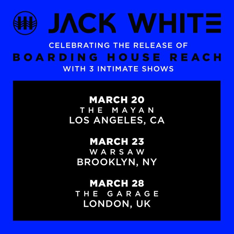 Jack White announces intimate shows