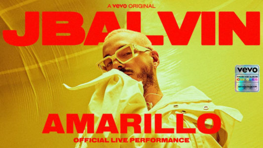 J Balvin has released a live performance of “Amarillo.” Additional performances of “Azul,” “Negro” and “Rojo” will be released next week via Vevo
