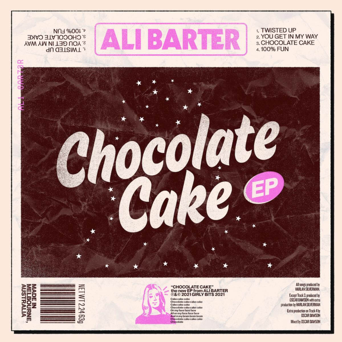 Ali Barter has announce her forthcoming Chocolate Cake EP. The album will drop on April 30th via Inertia Music/ [PIAS]