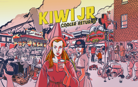 Kiwi Jr. has partnered with cartoonist Dmitry Bondarenko on a 24-page booklet of illustrated lyrics