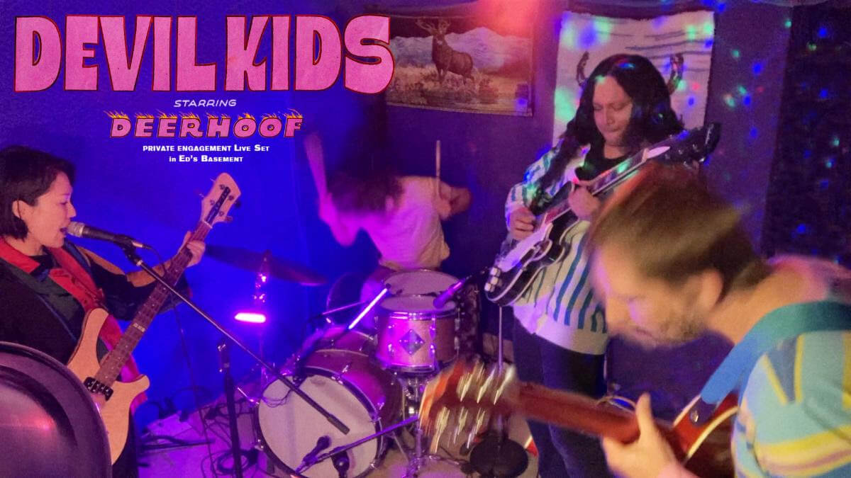 After such high demand, which comes as no surprise, Deerhoof's December 2021 live stream, the band is now making it available as 'Devil Kids'