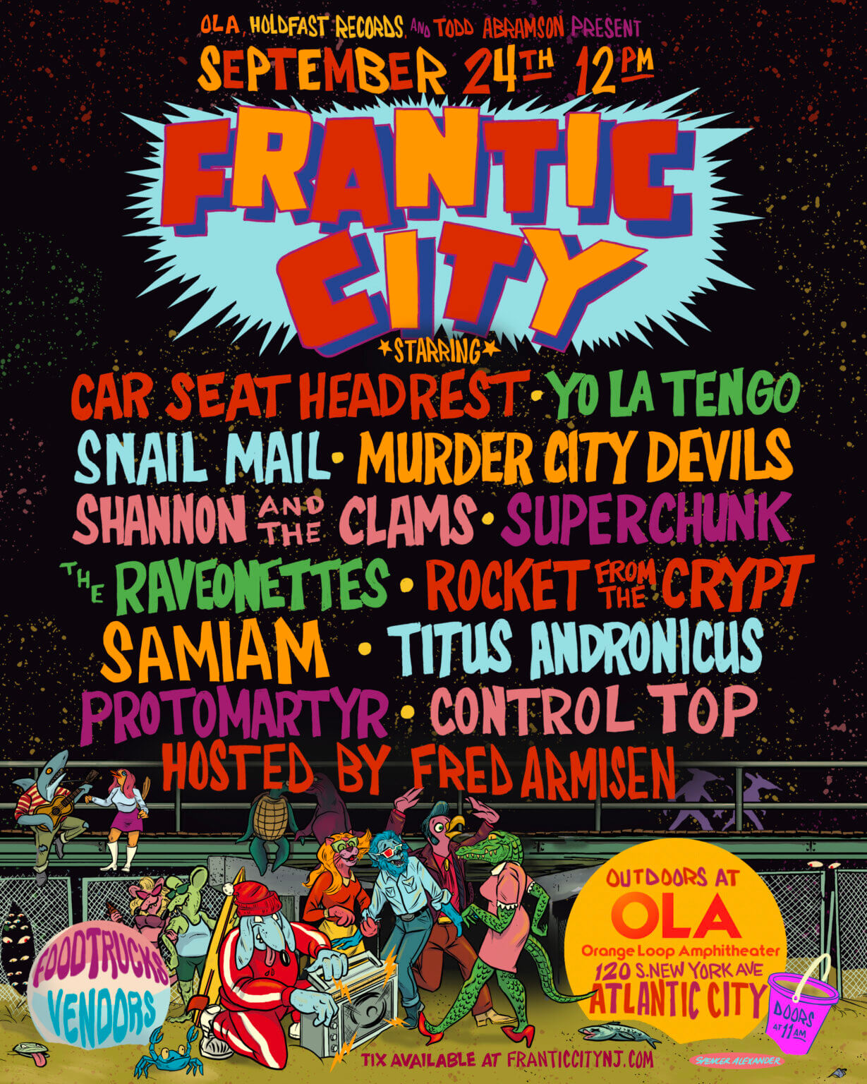 Frantic City 2022 Reveals inaugural Line-Up. The festival includes sets by Car Seat Headrest, Yo La Tengo, Snail Mail, Superchunk and more