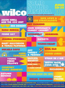 Wilco's Solid Sound Festival 2024 lineup. Artists taking part, include Wednesday, Dry Cleaning, Soul Glo, Ratboys, Horsegirl, and many more