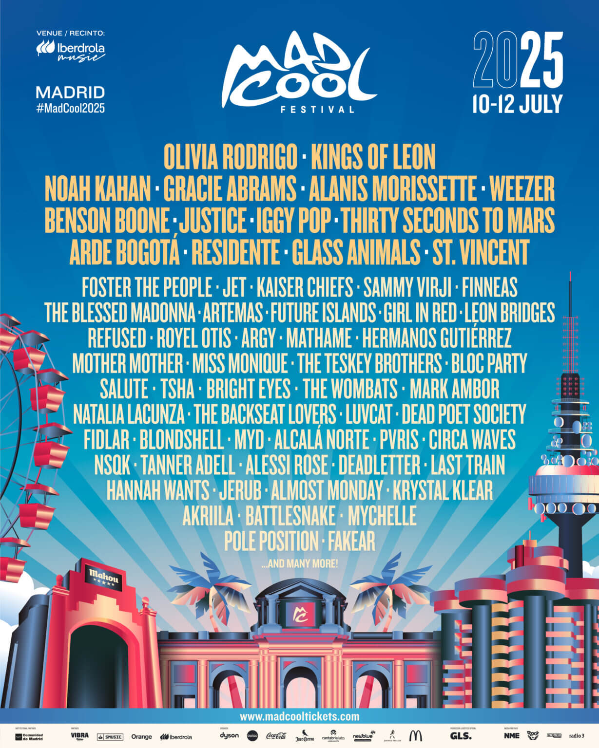 Mad Cool Festival announces first wave of artists, including Iggy Pop, Weezer, Future Islands, Royel Otis and more for 2025