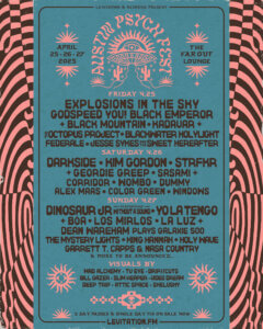 Austin Psych Fest 2025 announces first wave of artists, including Dinosaur JR, Explosions in the Sky, Darkside, Kim Gordon, Yo La Tengo