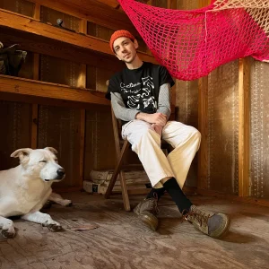 Trace Mountains, has released new single “The Line,”produced by and featuring (on guitar, bass, and vocals) Hand Habits’ Meg Duffy