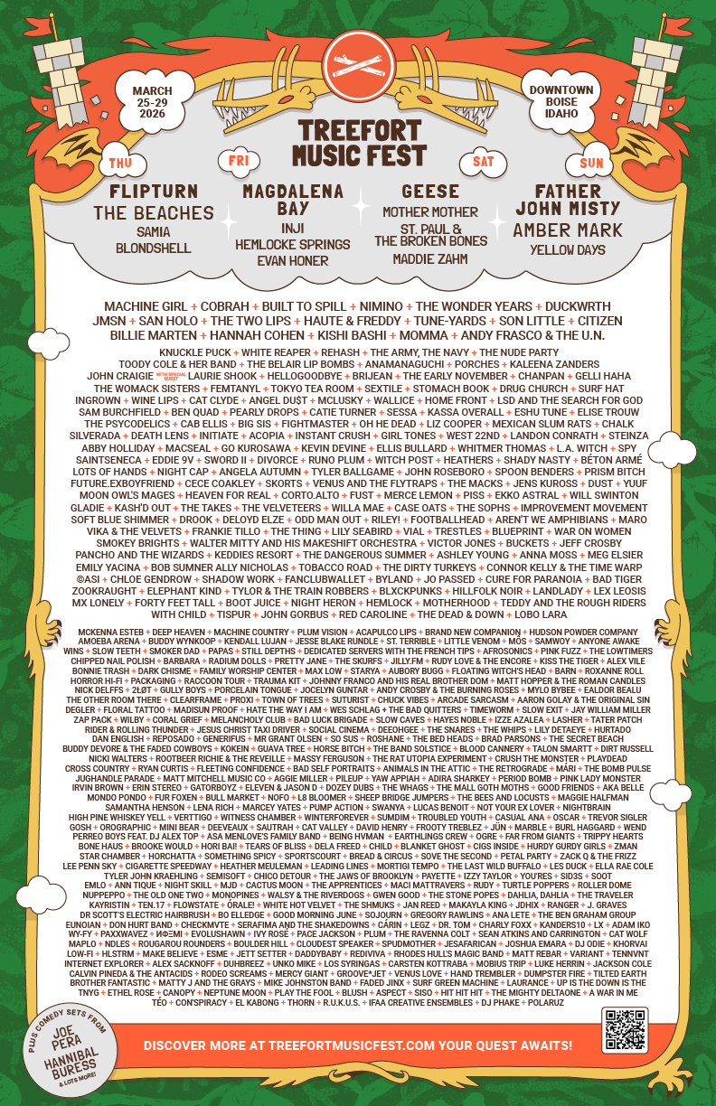 Treefort Music Fest 2026 announces final wave, artists taking part include Built To Spill, Toody Cole & Her Band, Venus & The Fly Traps Treefort Music Fest 2026 announces final wave, artists taking part include Built To Spill, Toody Cole & Her Band, Venus & The Fly Traps