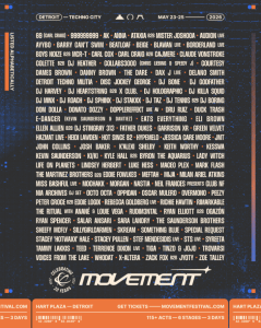 Movement Music Festival has revealed the 2026 lineup featuring over 115 acts, including Carl Cox, Dom Dolla, Sara Landry and more