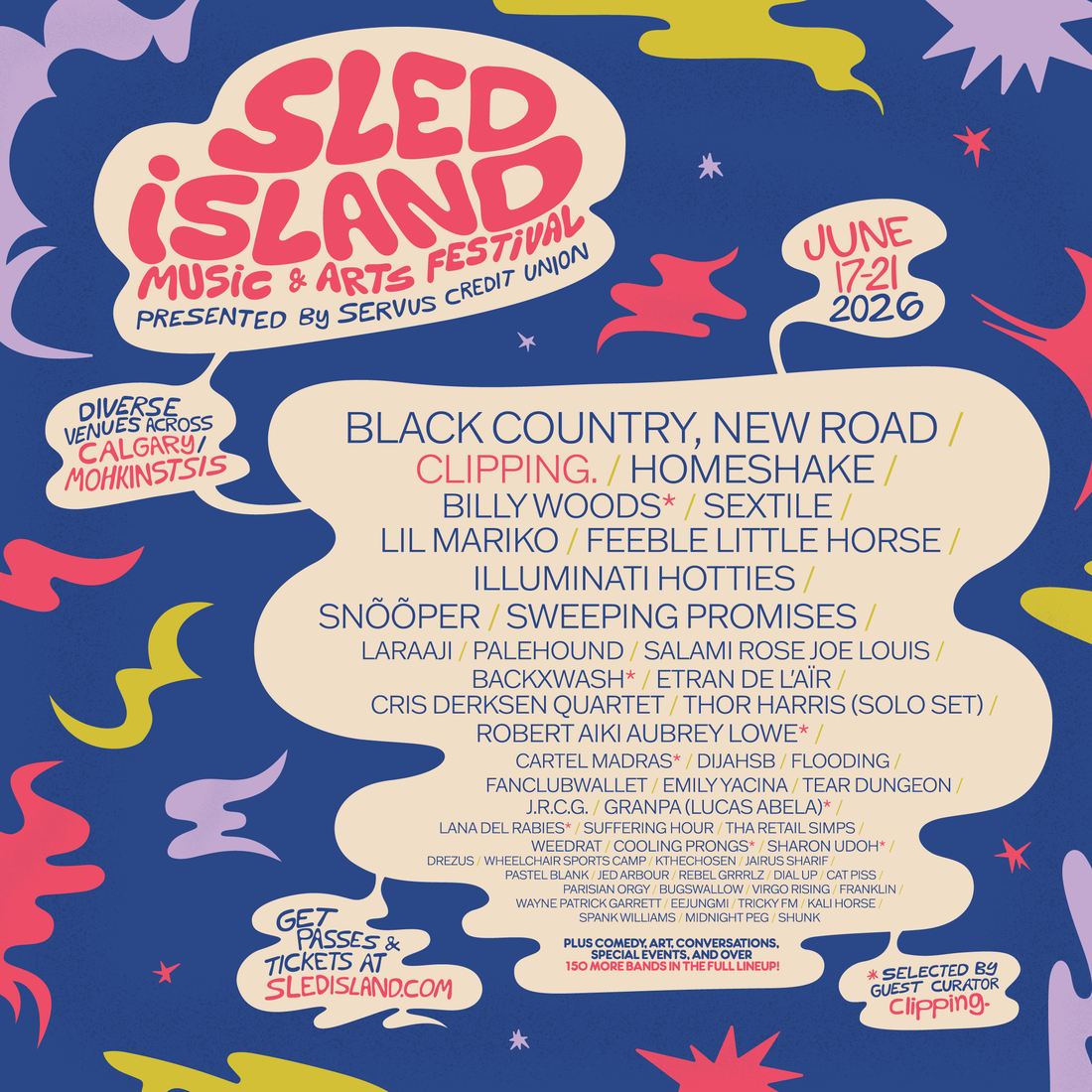 Sled Island Music and Art's Festival announces final 2026 lineup, taking place June 17-21 in Calgary, Alberta Sled Island Music and Art's Festival announces final 2026 lineup, taking place June 17-21 in Calgary, Alberta