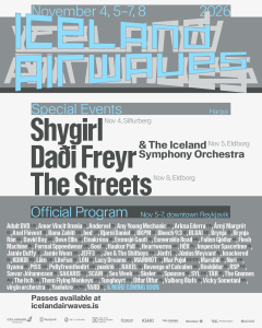 Iceland Airwaves 2026 announces next wave of artists including Andervel, Bed, Sex Week, Any Young Mechanic, Heartworms, Gossi and many more